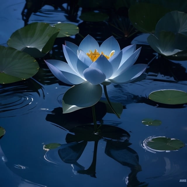 Die spirituelle Bedeutung des blauen Lotus in einem Bild gefangen